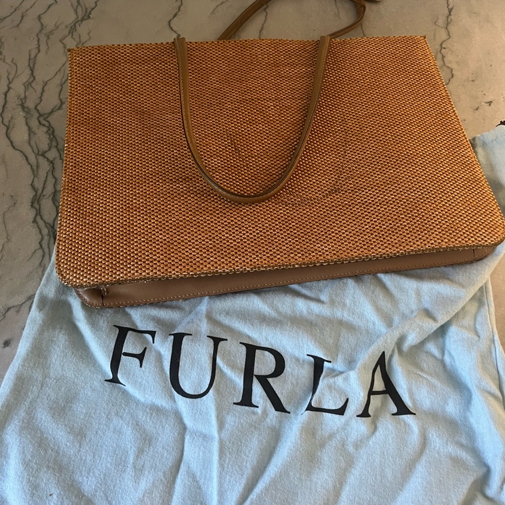 Furla Basket Weaved Handbag
